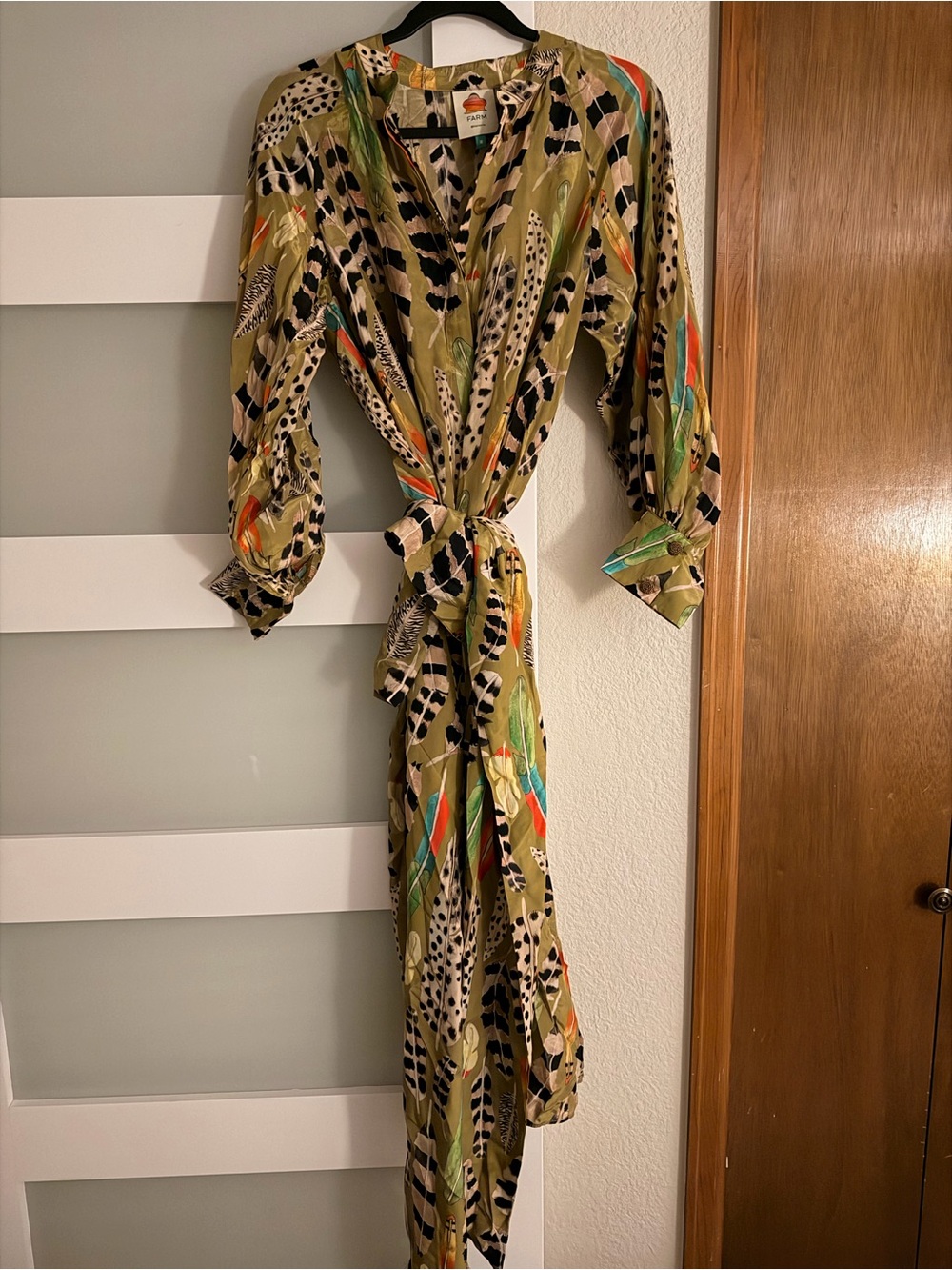 Farm Rio Printed Crepe De Chine Midi Dress - Picture 5 of 6